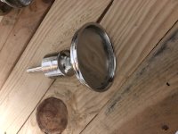 Flaschenaufsatz silber Aluminium  für Stumpenkerze  IN VINO von Krömer