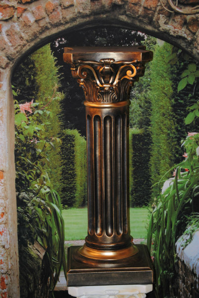 Antik Säule Designe Säulen Blumensäule  Tisch Höhe Gold Schwarz Finish 1037-110