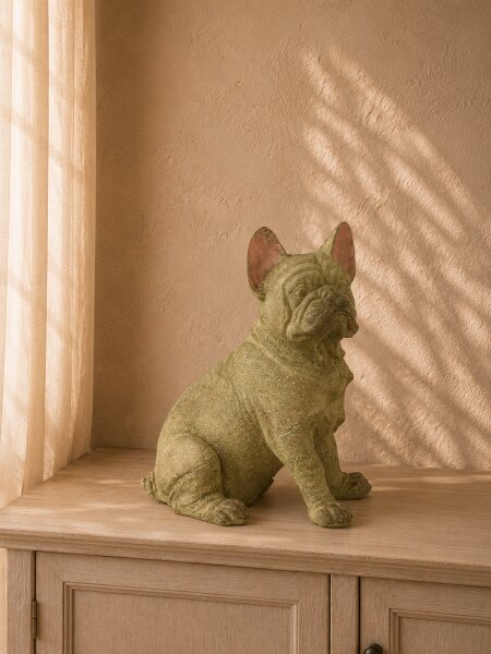 Französische Bulldogge Dekofigur – Polyresin H 35 cm