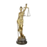 Justitia Justizia Statue Gerechtigkeit Figur Skulptur Antik Stil H53 cm M32