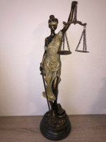 Justitia Justizia Statue Gerechtigkeit Figur Skulptur Antik Stil H53 cm M32