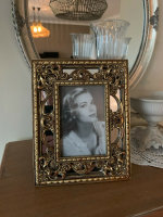 Edel einzigartig Antik Barock Spiegel Bilderrahmen 10 x 15 cm Rechteckig Gold N59