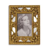 Edel einzigartig Antik Barock Spiegel Bilderrahmen 10 x 15 cm Rechteckig Gold N59