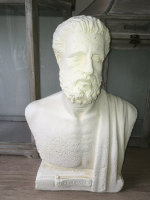 Hippokrates von Kos Büste Figur Griechischer Arzt Sokrates Traiani Antik  70