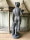 Figur Grau Antik DESIGNE Eva mit Apfel Skulptur H58 cm  Statue Garten Bad  0048