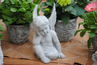 Engel Raphael  grau Dekofigur Gartenfigur Figur 29 cm...