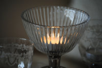 XXL Kerzenglas Glasaufsatz Klar KRÖMER Teelicht Kerzenständer Leuchter Edel