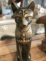 Ägyptische Göttin Katze Bastet Katzen Figur Statue Figur  2805-110