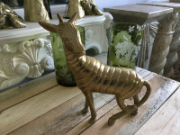 Skulptur Pferd Zebra Horse Alu Gold  Deko Figur Tier Tierfigur Colmore NEW
