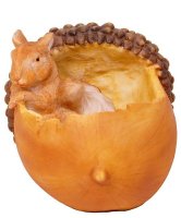 süßes Eichhörnchen Figur in Eichelschale Schale Gartendeko und Home 129