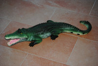 Krokodil Alligator 70cm Garten Gartenfigur  Gartenkrokodil Dekoration
