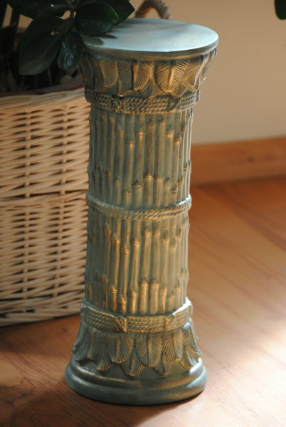 Säule Ablage Blumensäule Säulen Skulptur Figur  Bambus Muster 1052-62