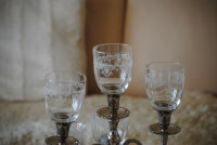 XL Kerzenglas Glasaufsatz gemustert KRÖMER Teelicht Kerzenständer Leuchter Edel