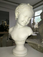 Schöne Büste Frau Mädchen Ada  Skulptur H 49 cm Shabby Antik Style Landhaus