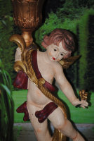 Engel Figur Barock Stil mit Kerzenhalter  H57 cm Antik Designe 521
