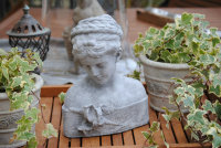 Schöne Dame Büste Frau Figur Skulptur Garten...