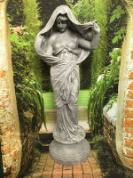 Figur Statue H81cm Grau Frau Dame Edel  Zimmer Statue Garten Deko 0045-23
