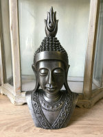 Buddha Kopf Deko Statue groß Buddhakopf schwarz...