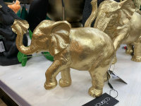 Colmore Dekoratives Elefant gold Poly Figur L 31cm  Deko Skulptur