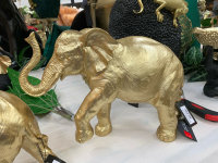 Colmore Dekoratives Elefant gold Poly Figur L 42cm  Deko...