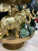 Colmore Dekoratives Elefant gold Poly Figur L 42cm  Deko Skulptur