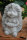 Igel Frau Figur Skulpur  Lustig 29 cm groß Gartendeko Stein Grau