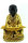 Buddha Mönch Skulptur Deko Feng Shui Schwarz Gold mit Ablage 24 cm