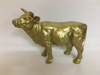 Kuh Kühe Figur Dekoration Home u. Garten Gold New...
