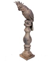 Kakadu - Figur  Vogel Papagei Shabby styl 37 cm auf Ständer