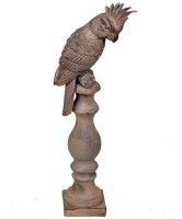 Kakadu - Figur  Vogel Papagei Shabby styl 37 cm auf Ständer