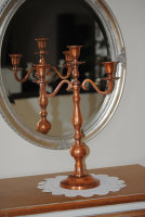 Kerzenleuchter 3-armig Kerzenständer Kandelaber Kerzenhalter Leuchter 42 cm Gold