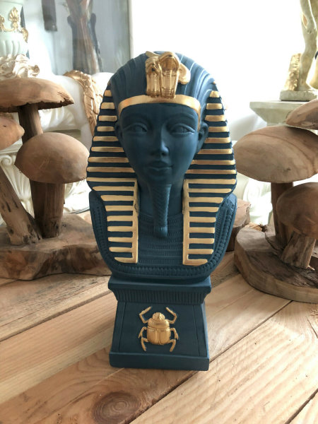 Ägyptische Groß Figur Tutenchamun Büste Pharao  2860 -101
