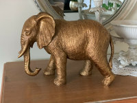 Elefant Deko Figur Gold - farbig L27 cm Dschungle Indien...