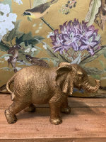 Elefant Deko Figur Gold - farbig L18 cm Dschungle Indien...