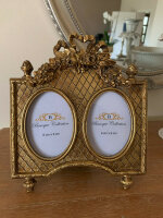 Edel Doppelter oval 2 x 9 x 6 cm Bilderrahmen Gold french 231