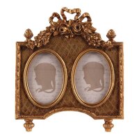 Edel Doppelter oval 2 x 9 x 6 cm Bilderrahmen Gold french 231