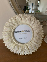 Edel Beige Rund Foto Rahmen Bilderrahmen 10 x10 cm Shabby...