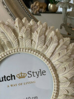 Edel Beige Rund Foto Rahmen Bilderrahmen 10 x10 cm Shabby...
