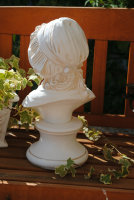 Büste Figur Garten Home H 42 cm Creme beige Skulptur...