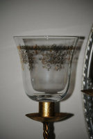 XL Kerzenglas Glasaufsatz Gold KRÖMER Teelicht Kerzenständer Leuchter Edel