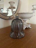 XL Kerzenglas Glasaufsatz Stella Smoke KRÖMER Teelicht Kerzenständer Leuchter