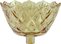 Kerzenglas Glasaufsatz Fiori Amber KRÖMER Windlichtaufsatz für Kerzenständer