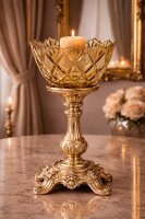 Kerzenglas Glasaufsatz Fiori Amber KRÖMER...