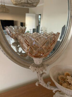 XXL Kerzenglas Glasaufsatz Fiori Amber KRÖMER Teelicht Kerzenständer Leuchter