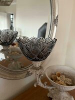 XXL Kerzenglas Glasaufsatz Fiori smoke KRÖMER Teelicht Kerzenständer Leuchter