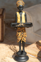 Schöne Edel Figur Skulptur JungeTablett Ablage Afrika H47 cm