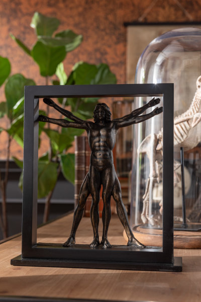 Leonardo da Vinci der vitruvianische Mensch Figur Skulptur H32 cm