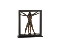 Leonardo da Vinci der vitruvianische Mensch Figur Skulptur H32 cm