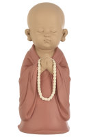 Buddha Mönch mit Kette Zen Figur Edel Trendig Edel Farbe Terra H32 cm