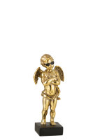 Cooler Engel Skulptur Modern  Gold mit Sonnenbrille Edel...